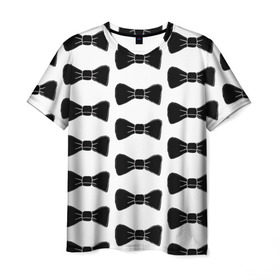 Мужская футболка 3D с принтом Жених в Белгороде, 100% полиэфир | прямой крой, круглый вырез горловины, длина до линии бедер | бабочки | банты | галстуки | паттерн