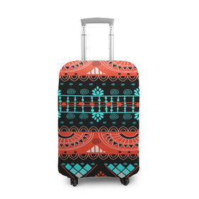 Чехол для чемодана 3D с принтом Аддис-Абеба в Белгороде, 86% полиэфир, 14% спандекс | двустороннее нанесение принта, прорези для ручек и колес | орнамент | цветной | этно | яркий