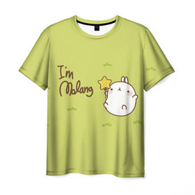 Мужская футболка 3D с принтом Кролик в Белгороде, 100% полиэфир | прямой крой, круглый вырез горловины, длина до линии бедер | зайчик | кавай | кролик | милота | моланг