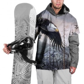 Накидка на куртку 3D с принтом Орел в Белгороде, 100% полиэстер |  | Тематика изображения на принте: дерево | животные | лес | небо | орел | природа | птица
