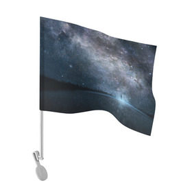 Флаг для автомобиля с принтом Звездное небо в Белгороде, 100% полиэстер | Размер: 30*21 см | вселенная | галактика | звезды | небо | ночь