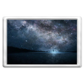 Магнит 45*70 с принтом Звездное небо в Белгороде, Пластик | Размер: 78*52 мм; Размер печати: 70*45 | вселенная | галактика | звезды | небо | ночь