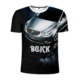 Мужская футболка 3D спортивная с принтом Buick в Белгороде, 100% полиэстер с улучшенными характеристиками | приталенный силуэт, круглая горловина, широкие плечи, сужается к линии бедра | buick | lacrosse | авто | автомобиль | бьюик | водитель | лакросс | машина | спорткар