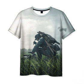 Мужская футболка 3D с принтом BATTLEFIELD 1 в Белгороде, 100% полиэфир | прямой крой, круглый вырез горловины, длина до линии бедер | battlefield 1 | батлфилд 1