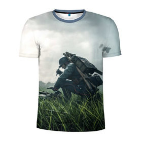 Мужская футболка 3D спортивная с принтом BATTLEFIELD 1 в Белгороде, 100% полиэстер с улучшенными характеристиками | приталенный силуэт, круглая горловина, широкие плечи, сужается к линии бедра | battlefield 1 | батлфилд 1