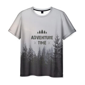 Мужская футболка 3D с принтом лес в Белгороде, 100% полиэфир | прямой крой, круглый вырез горловины, длина до линии бедер | горы | лес | море | охота | приключения | природа | рыбалка | свобода | скалы | туман | туризм | экстрим