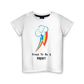 Детская футболка хлопок с принтом Честь быть брони в Белгороде, 100% хлопок | круглый вырез горловины, полуприлегающий силуэт, длина до линии бедер | brony | fim | mlp