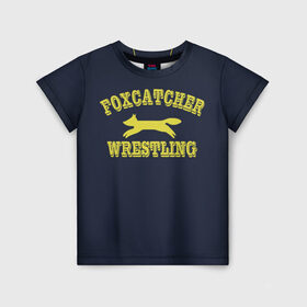 Детская футболка 3D с принтом Foxcather team в Белгороде, 100% гипоаллергенный полиэфир | прямой крой, круглый вырез горловины, длина до линии бедер, чуть спущенное плечо, ткань немного тянется | foxcatcher | freestyle | wrestling | борьба | вольная