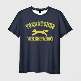 Мужская футболка 3D с принтом Foxcather team в Белгороде, 100% полиэфир | прямой крой, круглый вырез горловины, длина до линии бедер | foxcatcher | freestyle | wrestling | борьба | вольная