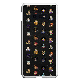 Чехол для Samsung S10E с принтом One Piece Pixel art pattern в Белгороде, Силикон | Область печати: задняя сторона чехла, без боковых панелей | Тематика изображения на принте: 8 bit | ace | chopper | luffy | one piece | pattern | pixel art | space | zorro