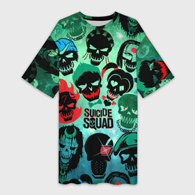 Платье-футболка 3D с принтом Suicide Squad в Белгороде,  |  | harley quinn | suicide squad | харли квинн