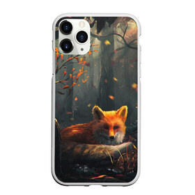 Чехол для iPhone 11 Pro матовый с принтом Лиса в Белгороде, Силикон |  | Тематика изображения на принте: autum | forest | fox | лес | лиса | осень
