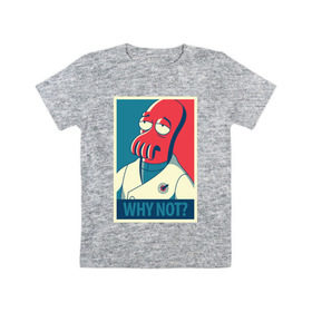 Детская футболка хлопок с принтом Доктор Зойдберг Why not? в Белгороде, 100% хлопок | круглый вырез горловины, полуприлегающий силуэт, длина до линии бедер | doctor | futurama | why | зойдберг | футурама