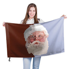 Флаг 3D с принтом Санта Клаус в стиле WPAP в Белгороде, 100% полиэстер | плотность ткани — 95 г/м2, размер — 67 х 109 см. Принт наносится с одной стороны | Тематика изображения на принте: веселье | дед мороз | новый год | праздник | санта