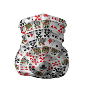 Бандана-труба 3D с принтом Игральные карты 3 в Белгороде, 100% полиэстер, ткань с особыми свойствами — Activecool | плотность 150‒180 г/м2; хорошо тянется, но сохраняет форму | карты | настольные игры | пасьянс | покер