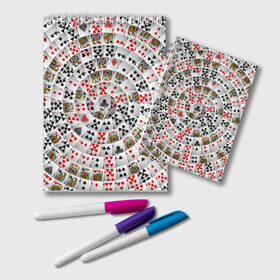 Блокнот с принтом Игральные карты 3 в Белгороде, 100% бумага | 48 листов, плотность листов — 60 г/м2, плотность картонной обложки — 250 г/м2. Листы скреплены удобной пружинной спиралью. Цвет линий — светло-серый
 | карты | настольные игры | пасьянс | покер
