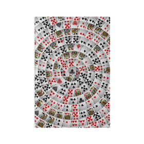 Обложка для паспорта матовая кожа с принтом Игральные карты 3 в Белгороде, натуральная матовая кожа | размер 19,3 х 13,7 см; прозрачные пластиковые крепления | Тематика изображения на принте: карты | настольные игры | пасьянс | покер