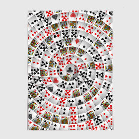 Постер с принтом Игральные карты 3 в Белгороде, 100% бумага
 | бумага, плотность 150 мг. Матовая, но за счет высокого коэффициента гладкости имеет небольшой блеск и дает на свету блики, но в отличии от глянцевой бумаги не покрыта лаком | карты | настольные игры | пасьянс | покер