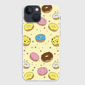 Чехол для iPhone 13 mini с принтом Сладкие пончики в Белгороде,  |  | булочки | гомер симпсон | еда | пончики | сладости