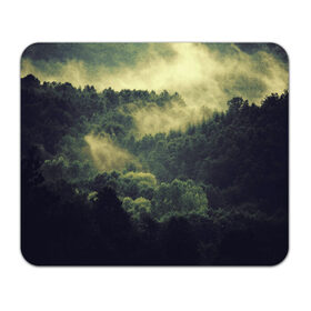 Коврик прямоугольный с принтом туманный лес в Белгороде, натуральный каучук | размер 230 х 185 мм; запечатка лицевой стороны | горы | лес | море | охота | приключения | природа | рыбалка | свобода | скалы | туман | туризм | экстрим