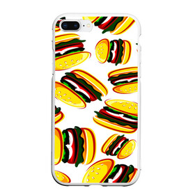 Чехол для iPhone 7Plus/8 Plus матовый с принтом Гамбургер в Белгороде, Силикон | Область печати: задняя сторона чехла, без боковых панелей | fast food | фастфуд