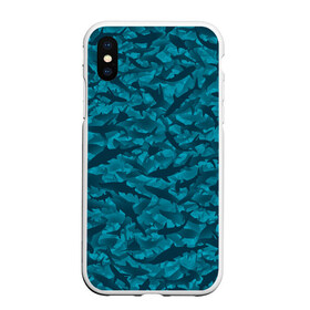 Чехол для iPhone XS Max матовый с принтом Акулы в Белгороде, Силикон | Область печати: задняя сторона чехла, без боковых панелей | камуфляж | море | океан | рыба | рыбак | рыбалка