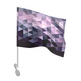 Флаг для автомобиля с принтом Pixel Polygon в Белгороде, 100% полиэстер | Размер: 30*21 см | геометрия | полигоны | треугольник