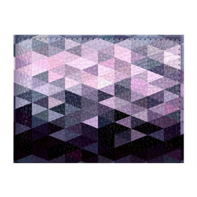 Обложка для студенческого билета с принтом Pixel Polygon в Белгороде, натуральная кожа | Размер: 11*8 см; Печать на всей внешней стороне | геометрия | полигоны | треугольник