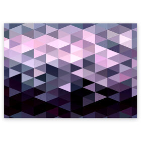 Поздравительная открытка с принтом Pixel Polygon в Белгороде, 100% бумага | плотность бумаги 280 г/м2, матовая, на обратной стороне линовка и место для марки
 | геометрия | полигоны | треугольник