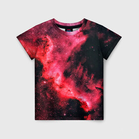 Детская футболка 3D с принтом Space в Белгороде, 100% гипоаллергенный полиэфир | прямой крой, круглый вырез горловины, длина до линии бедер, чуть спущенное плечо, ткань немного тянется | space | stars | вселенная | галактика | звёзды | космическое пространство | космос | созвездие