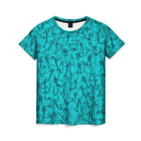 Женская футболка 3D с принтом Аквалангисты и русалки в Белгороде, 100% полиэфир ( синтетическое хлопкоподобное полотно) | прямой крой, круглый вырез горловины, длина до линии бедер | вода | море | океан | охота | рыба | рыбак | рыбалка