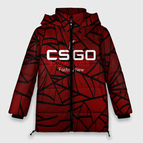 Женская зимняя куртка Oversize с принтом cs:go - Crimson Web Style Factory New (Кровавая паутина | Прям с завода) в Белгороде, верх — 100% полиэстер; подкладка — 100% полиэстер; утеплитель — 100% полиэстер | длина ниже бедра, силуэт Оверсайз. Есть воротник-стойка, отстегивающийся капюшон и ветрозащитная планка. 

Боковые карманы с листочкой на кнопках и внутренний карман на молнии | Тематика изображения на принте: blood | crimson | cs | csgo | web | го | кровь | кс | паутина