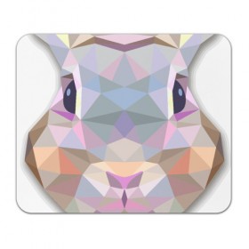 Коврик прямоугольный с принтом Полигональный кролик в Белгороде, натуральный каучук | размер 230 х 185 мм; запечатка лицевой стороны | геометрический рисунок | голова | животные | кролик | фауна