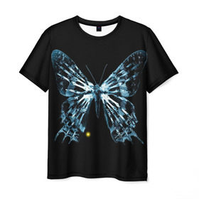 Мужская футболка 3D с принтом За Гранью в Белгороде, 100% полиэфир | прямой крой, круглый вырез горловины, длина до линии бедер | бабочка | грань | за гранью | кости | рентген