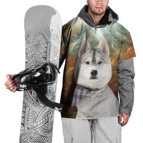 Накидка на куртку 3D с принтом Хаски в Белгороде, 100% полиэстер |  | Тематика изображения на принте: маламут | песик | собака | собаки | собачка | хаски