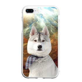 Чехол для iPhone 7Plus/8 Plus матовый с принтом Хаски в Белгороде, Силикон | Область печати: задняя сторона чехла, без боковых панелей | маламут | песик | собака | собаки | собачка | хаски