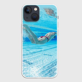 Чехол для iPhone 13 mini с принтом swimmer в Белгороде,  |  | пловец