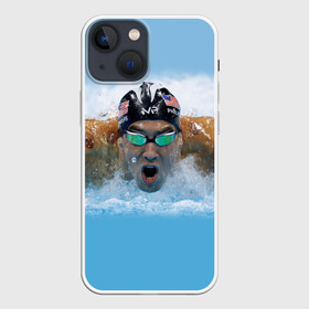 Чехол для iPhone 13 mini с принтом swimmer в Белгороде,  |  | пловец