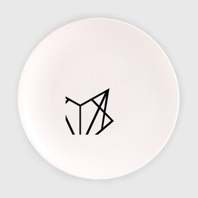 Тарелка 3D с принтом Лиса геометрия в Белгороде, фарфор | диаметр - 210 мм
диаметр для нанесения принта - 120 мм | геометрия | лиса | стиль | треугольники