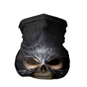 Бандана-труба 3D с принтом Скелет в маске в Белгороде, 100% полиэстер, ткань с особыми свойствами — Activecool | плотность 150‒180 г/м2; хорошо тянется, но сохраняет форму | warhammer | хаос | череп