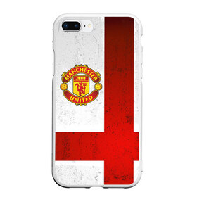 Чехол для iPhone 7Plus/8 Plus матовый с принтом Manchester United FC в Белгороде, Силикон | Область печати: задняя сторона чехла, без боковых панелей | англия | клуб | манчестер | фк | футбол | футбольный | юнайтед