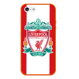 Чехол для iPhone 5/5S матовый с принтом Liverpool FC в Белгороде, Силикон | Область печати: задняя сторона чехла, без боковых панелей | англия | клуб | ливерпуль | фк | футбол | футбольный