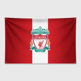 Флаг-баннер с принтом Liverpool FC в Белгороде, 100% полиэстер | размер 67 х 109 см, плотность ткани — 95 г/м2; по краям флага есть четыре люверса для крепления | англия | клуб | ливерпуль | фк | футбол | футбольный