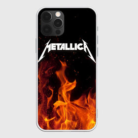 Чехол для iPhone 12 Pro Max с принтом Metallica fire в Белгороде, Силикон |  | металлика