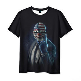 Мужская футболка 3D с принтом Payday в Белгороде, 100% полиэфир | прямой крой, круглый вырез горловины, длина до линии бедер | payday | маска