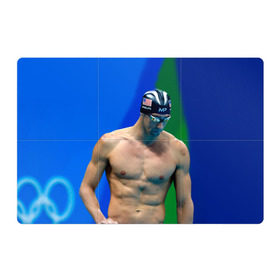 Магнитный плакат 3Х2 с принтом Michael Phelps в Белгороде, Полимерный материал с магнитным слоем | 6 деталей размером 9*9 см | бассейн | пловец | чемпион. фелепс