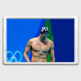 Магнит 45*70 с принтом Michael Phelps в Белгороде, Пластик | Размер: 78*52 мм; Размер печати: 70*45 | бассейн | пловец | чемпион. фелепс