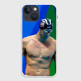 Чехол для iPhone 13 mini с принтом Michael Phelps в Белгороде,  |  | бассейн | пловец | чемпион. фелепс