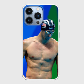 Чехол для iPhone 13 Pro с принтом Michael Phelps в Белгороде,  |  | бассейн | пловец | чемпион. фелепс