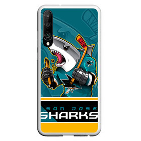 Чехол для Honor P30 с принтом San Jose Sharks в Белгороде, Силикон | Область печати: задняя сторона чехла, без боковых панелей | nhl | san jose sharks | sharks | stanley cup | кубок стенли | кубок стэнли | нхл | сан хосе | сан хосе шаркс | хоккей | хоккейный клуб | шаркс